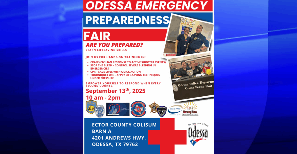 Policía de Odessa invita a feria gratuita de preparación para emergencias
